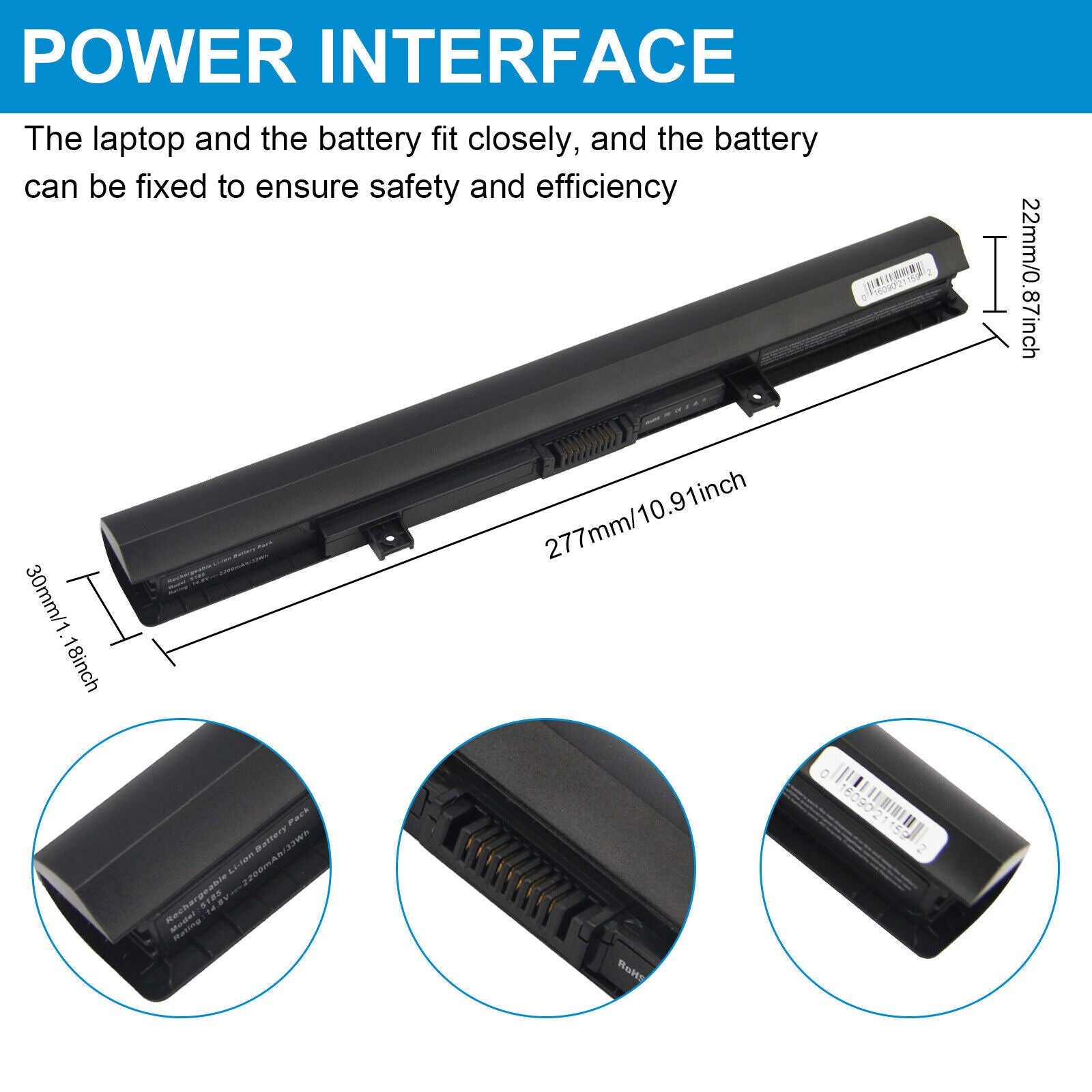 PA5195U-1BRS Battery for Toshiba Satellite S55t-B5282 C55-C5240 C55-C5379 C55-C5380 PA5195U-1BRS Battery for Toshiba Satellite S55t-B5282 C55-C5240 C55-C5379 C55-C5380